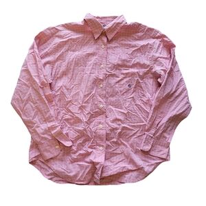 LAUREN Ralph Lauren 14 Cotton Pink Button Down Shirt VTG